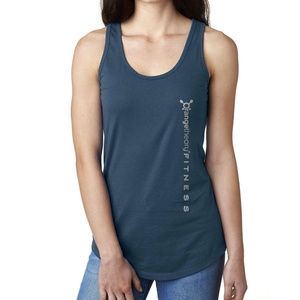 Orange Theory Indigo racerback Next Level tank